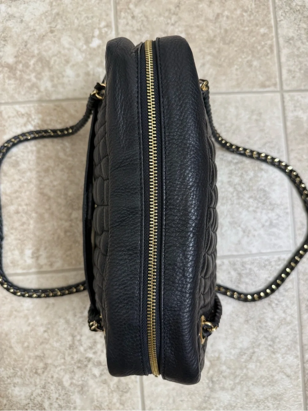 Aimee Kestenberg black leather shoulder bag